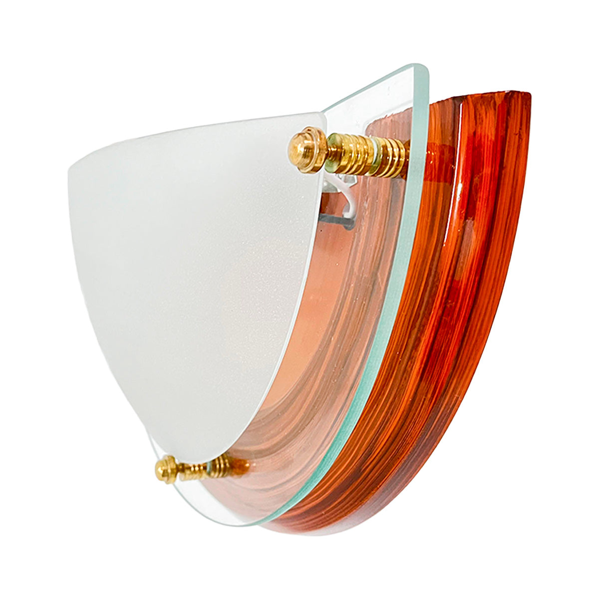 Arbotante Media Luna Base Color Madera