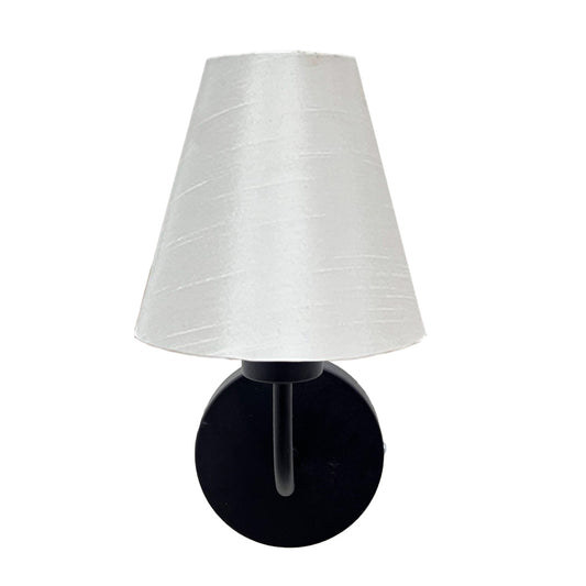 Arbotante Vintage Color Negro Negro Con Pantalla de Tela