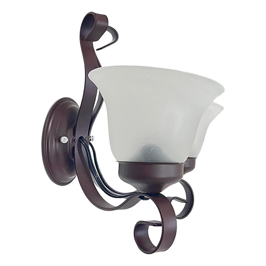 Arbotante Doble pantalla de Cristal Blanco