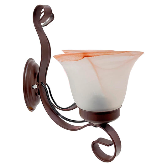 Arbotante Doble pantalla de Cristal Tabaco