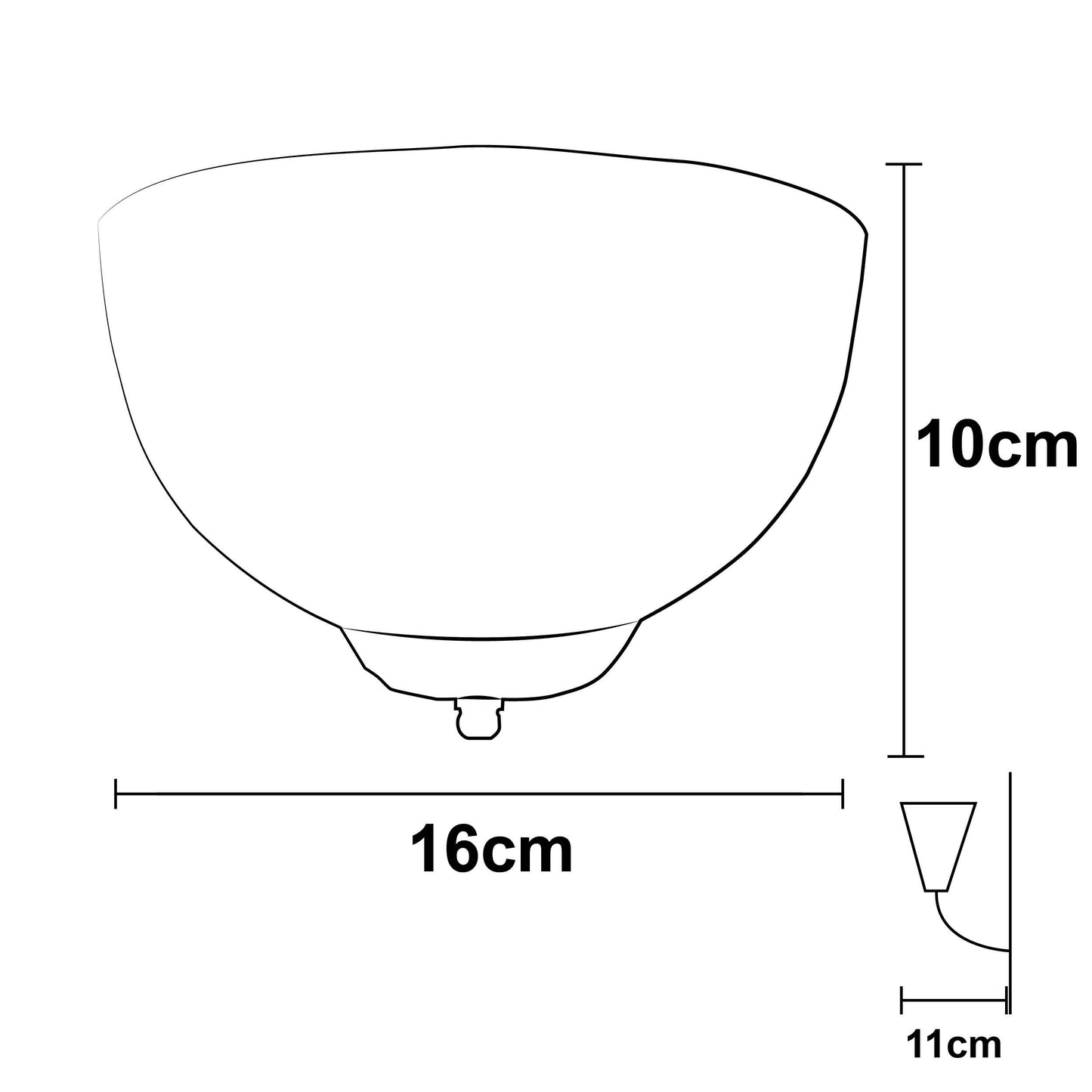 Arbotante Cristal Base Latonado Cristal Blanco
