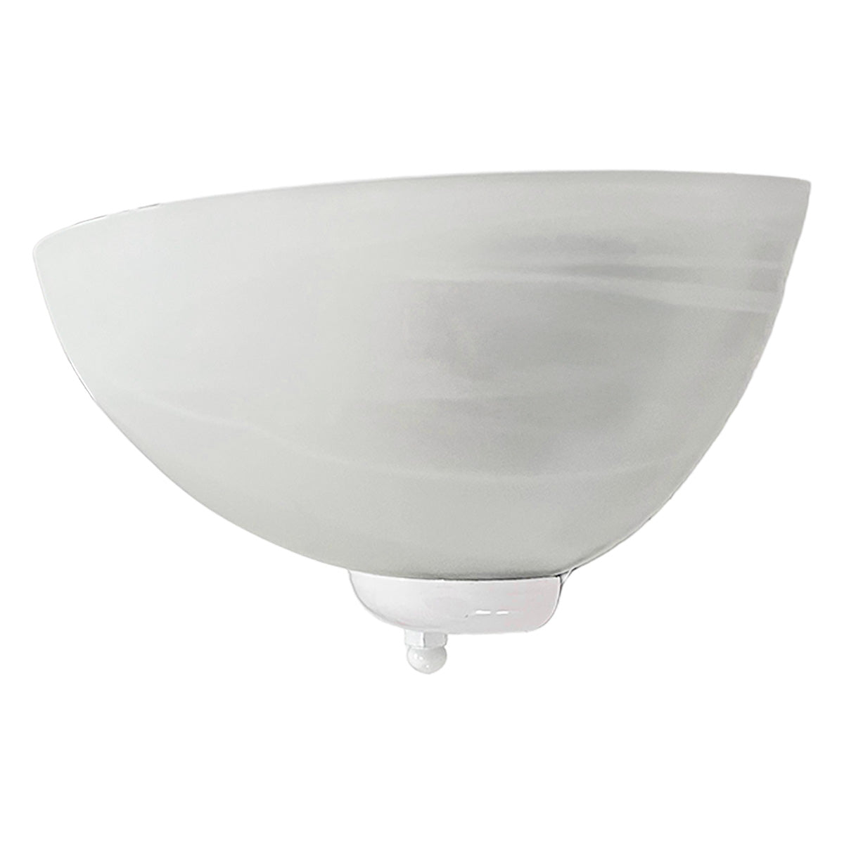 Arbotante Remate Blanco Pantalla de Cristal Blanco Marmol