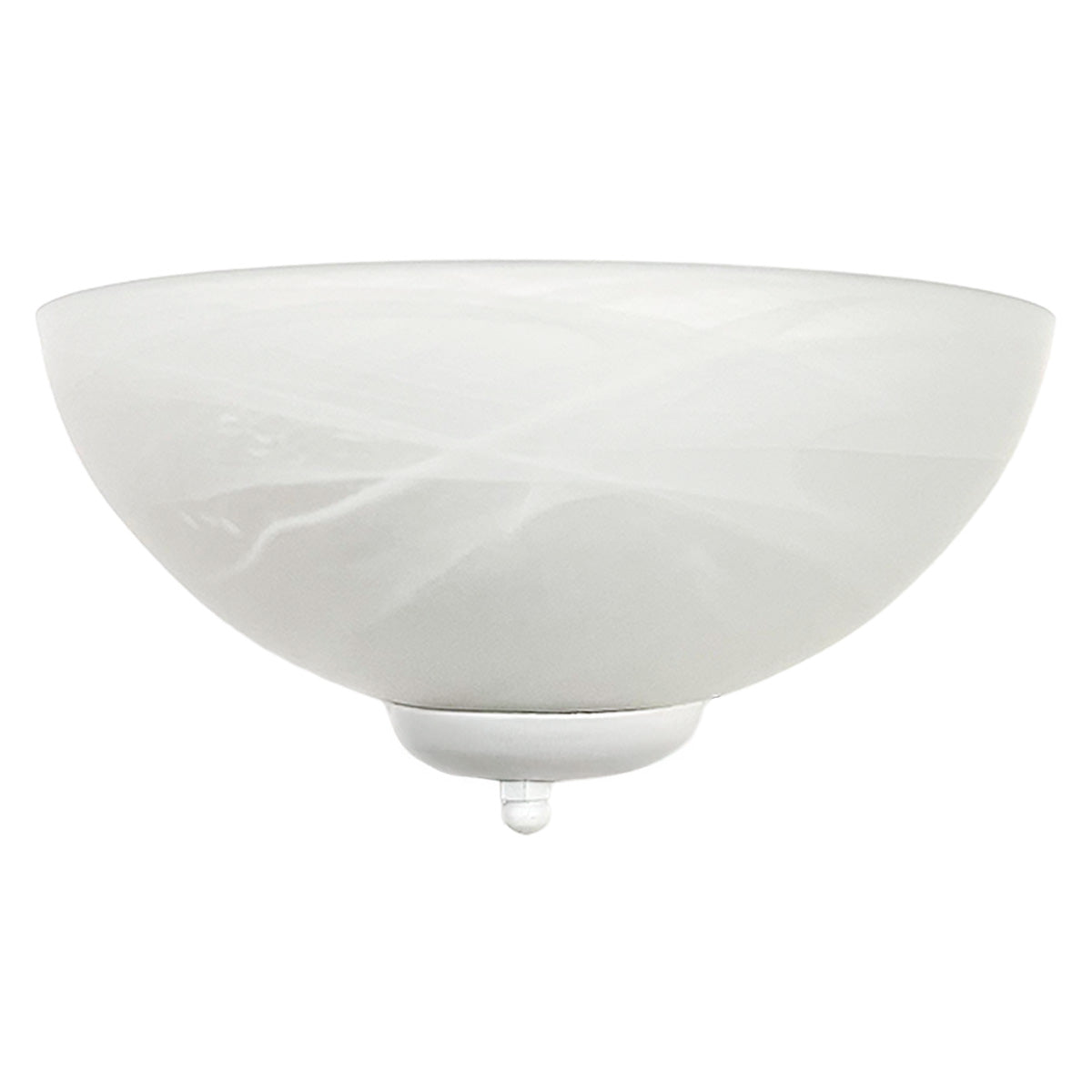 Arbotante Remate Blanco Pantalla de Cristal Blanco Marmol
