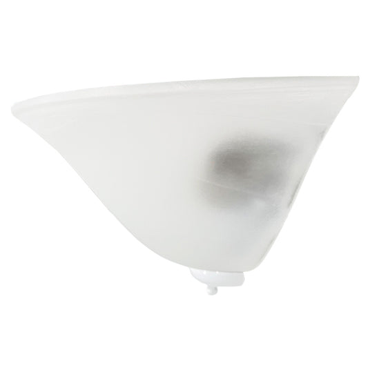 Arbotante Base Blanco Pantalla de Cristal Blanco Marmoleado