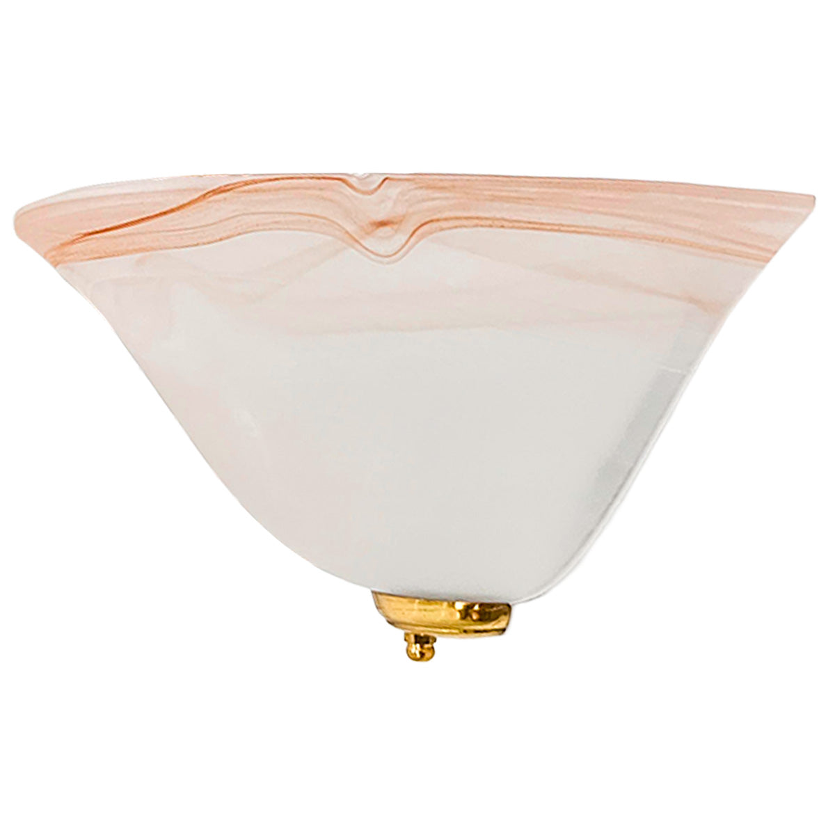 Arbotante Base Latonada Pantalla de Cristal Tabaco