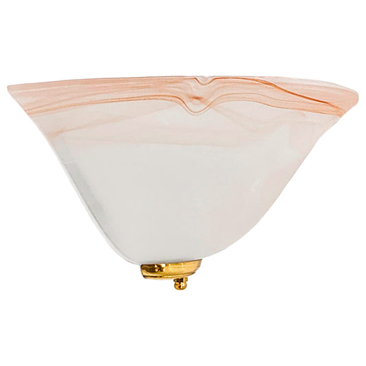 Arbotante Base Latonada Pantalla de Cristal Tabaco