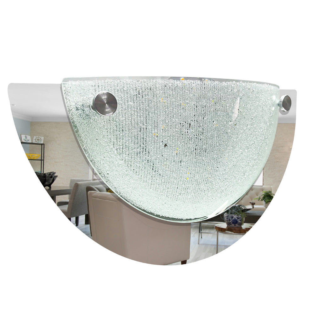 Lámpara de Pared, Pantalla de Cristal, LED 3 Tonos, Herradura