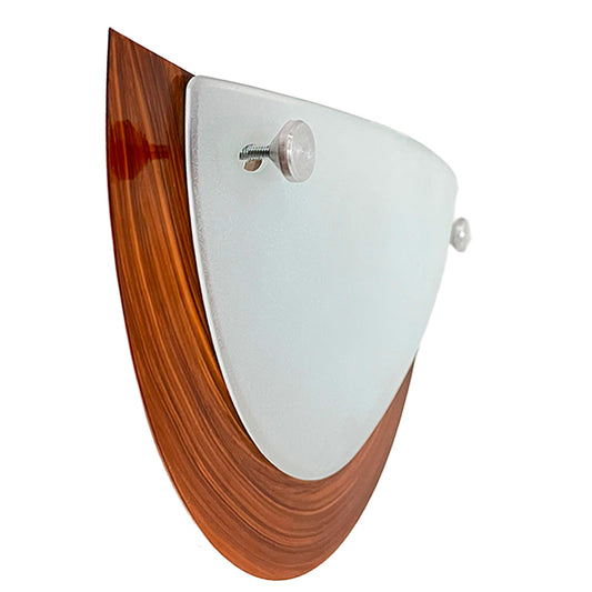 Arbotante Media luna Cristal Madera