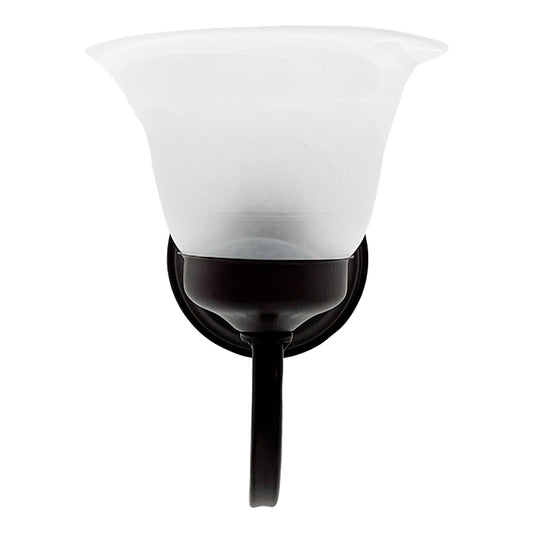 Lámpara de Pared Arbotante A-36 Pantalla de Cristal Blanco Marmol