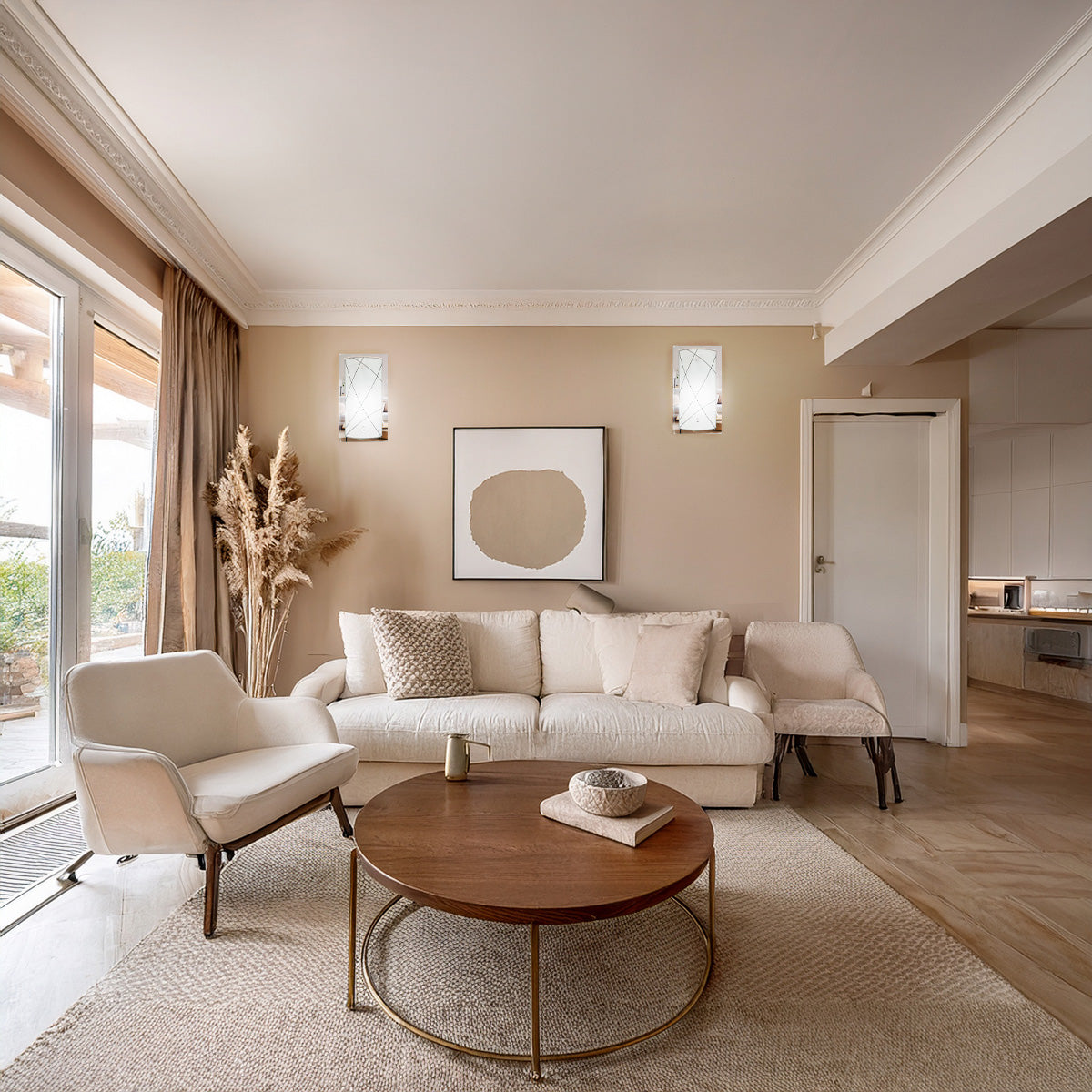 Lampara Arbotante Espejo A-39 Pantalla Rayas Negro