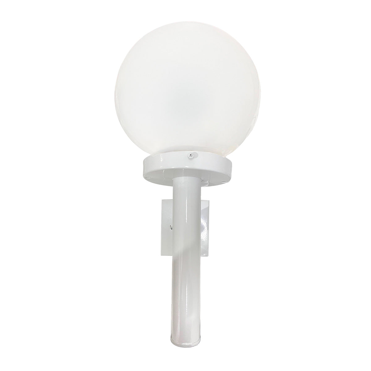 Arbotante Blanco para Pared con globo de Cristal R 14
