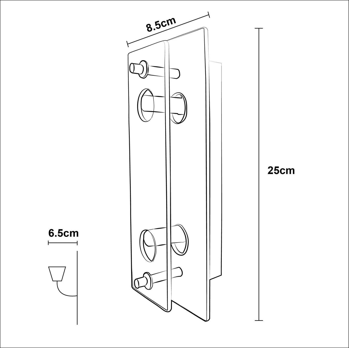 Lámpara de Pared A-46 para dos focos G9