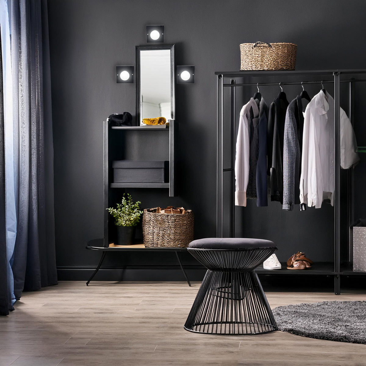 Arbotante Luz de Camerino Una luz Negro