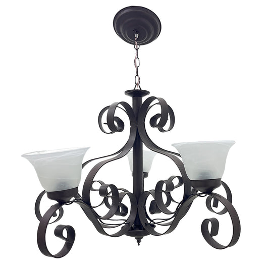 Candil 307 Chocolate Pantalla 166 Blanco Marmol