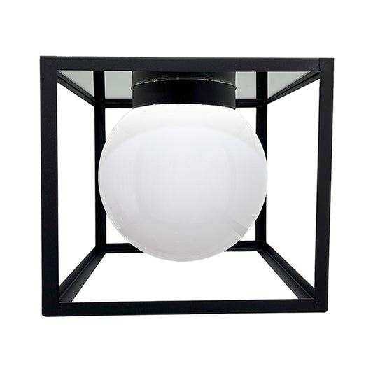 Lámpara Colgante Triple Cubo C-21 Cristal Opalino