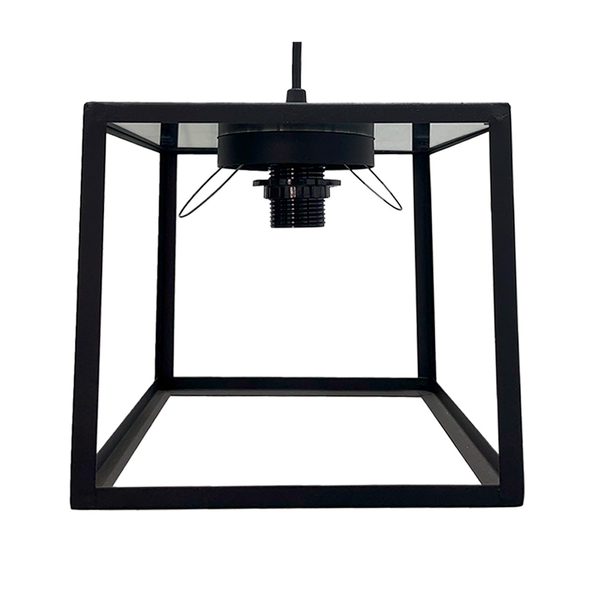 Lámpara Colgante Triple Cubo C-21 Cristal Transparente