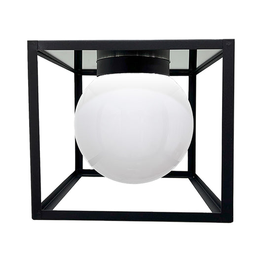 Lámpara Colgante Cubo C-21 Cristal Opalino