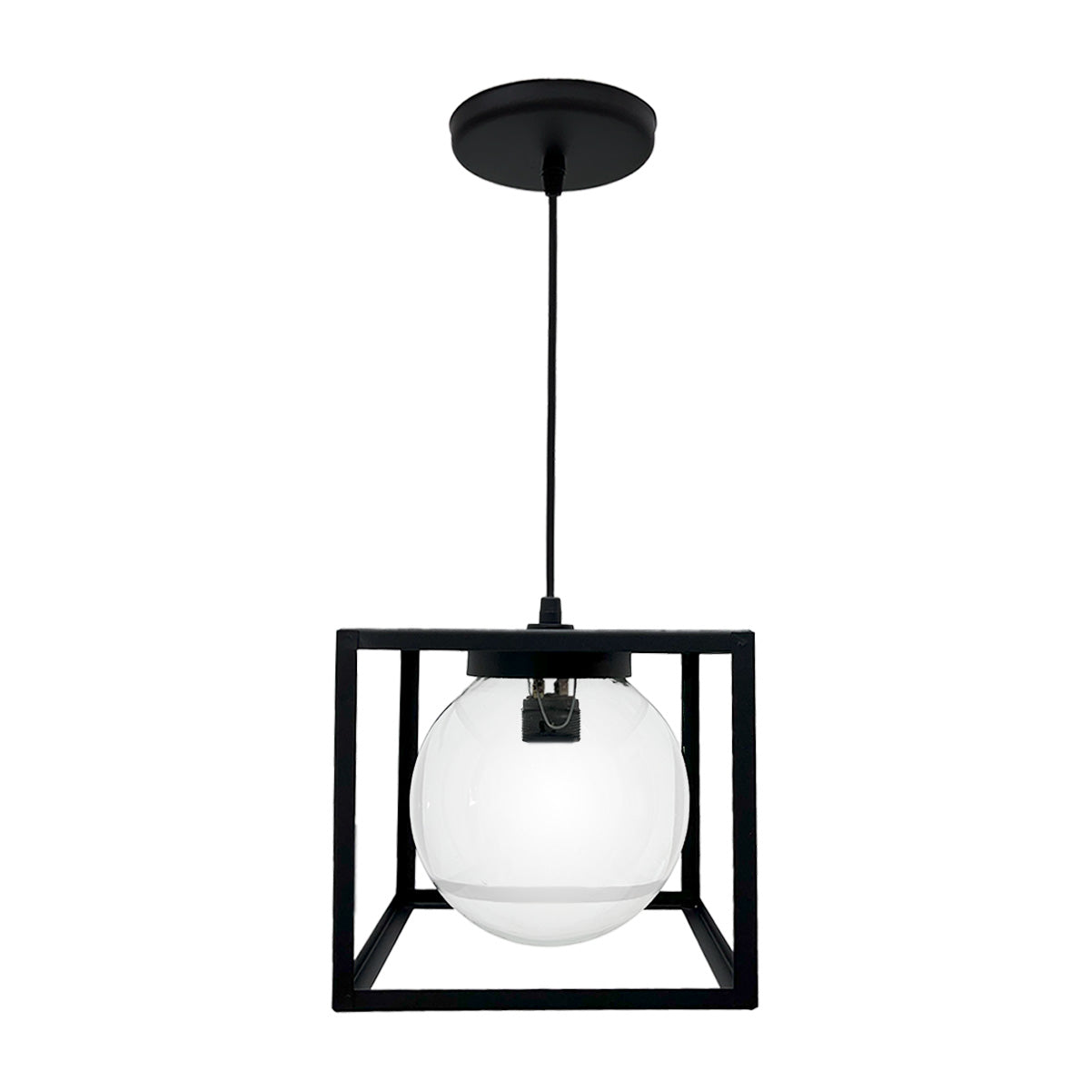 Lámpara Colgante Cubo C-21 Cristal Transparente