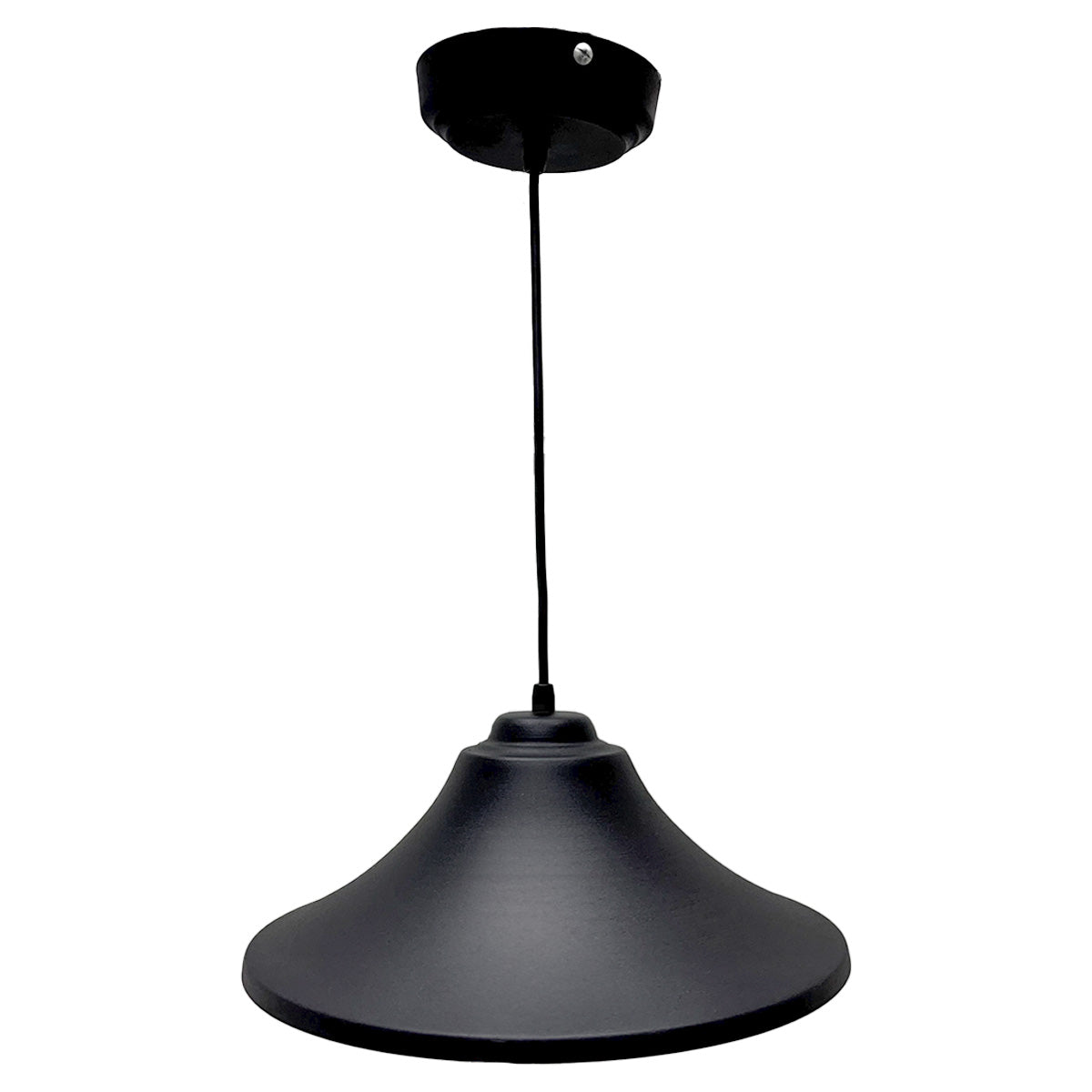 Lámpara de Techo Colgante Campana Grande Negro