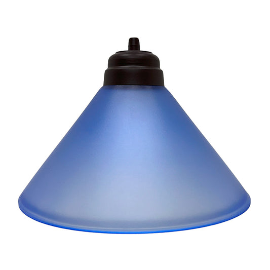 Lámpara Colgante Pantalla de Cristal Azul Herraje Chocolate