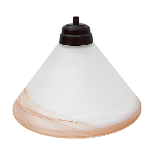 Lámpara Colgante Pantalla de Cristal Tabaco Herraje Chocolate