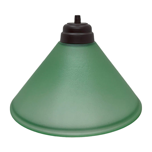 Lámpara Colgante Pantalla de Cristal Verde Herraje Chocolate