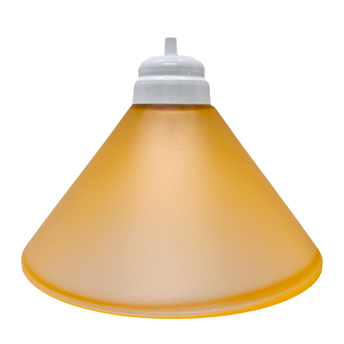 Lámpara Colgante Pantalla de Cristal Naranja Herraje sencillo Blanco
