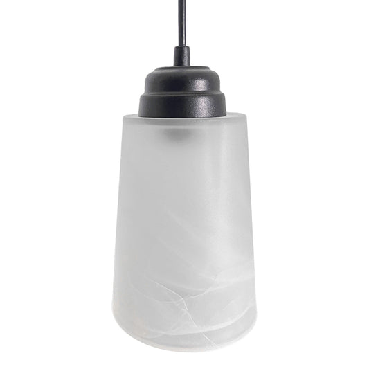 Colgante Negro Doble Pantalla Vaso Blanco Marmol