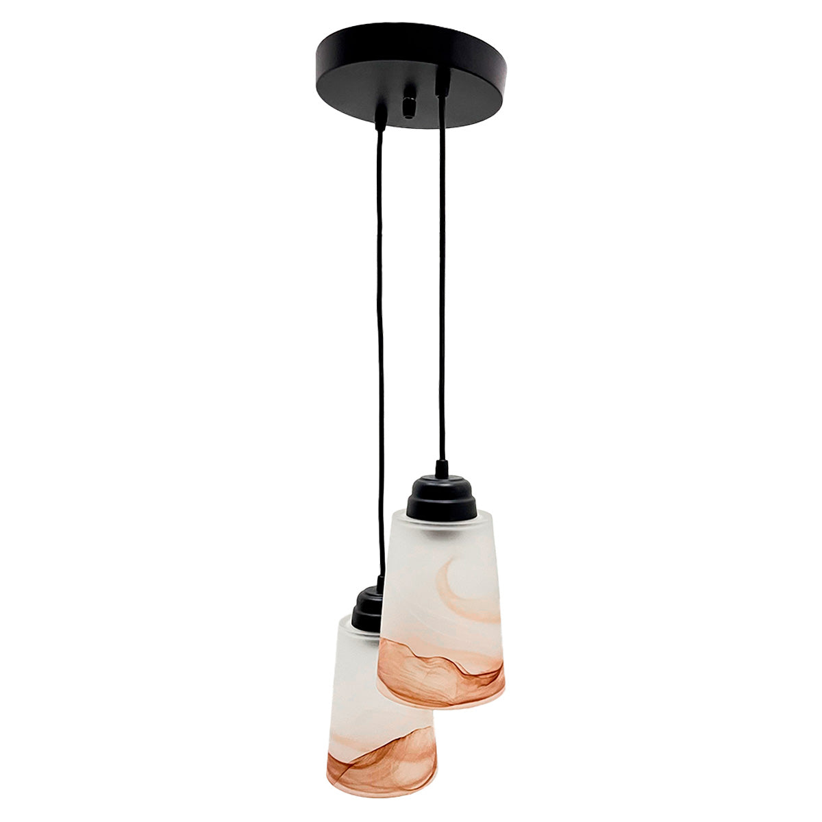 Colgante Negro Doble Pantalla Vaso Tabaco