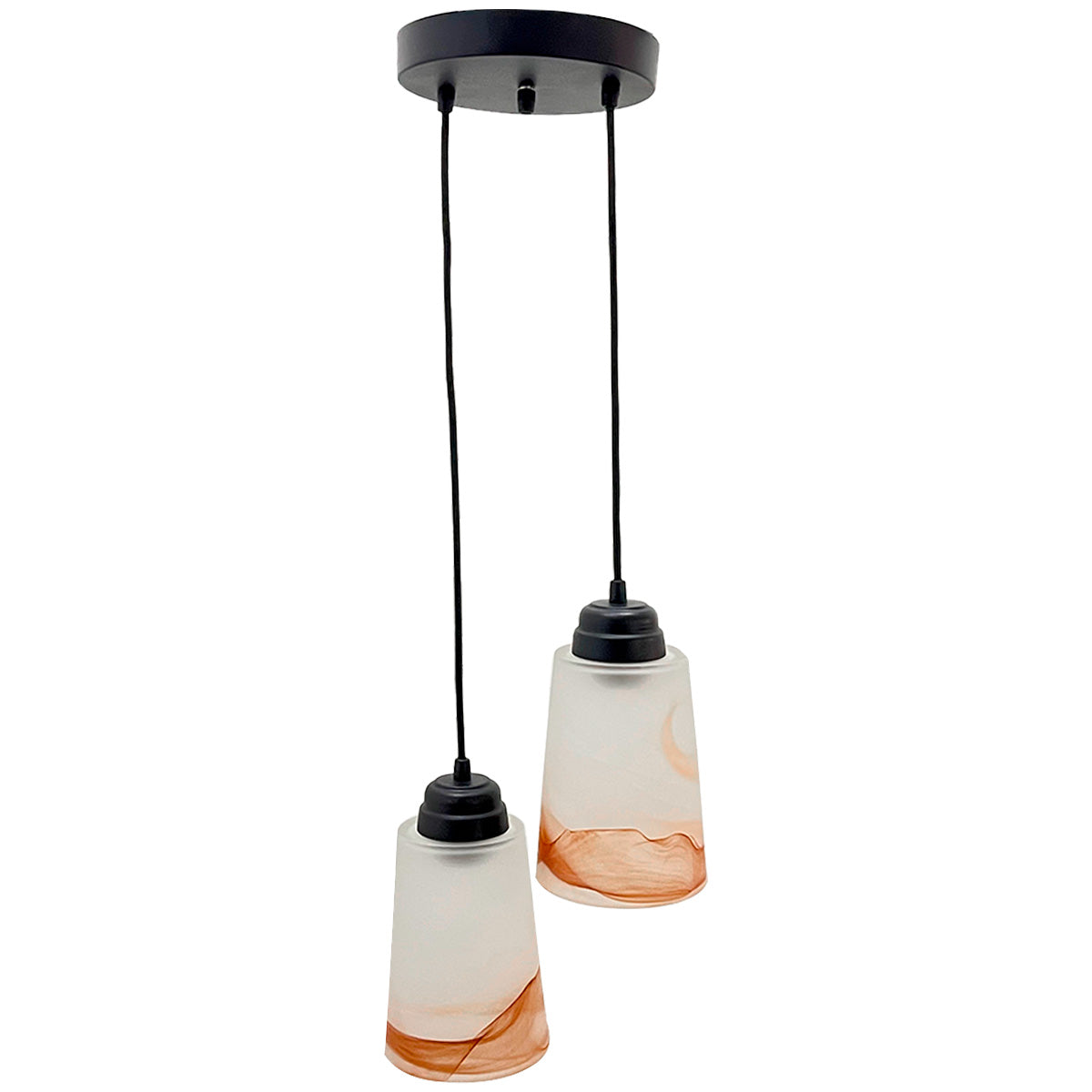 Colgante Negro Doble Pantalla Vaso Tabaco