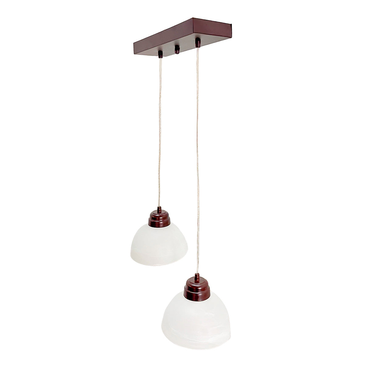 Colgante Charola Chocolate Doble Pantalla Tazon Blanco Marmol