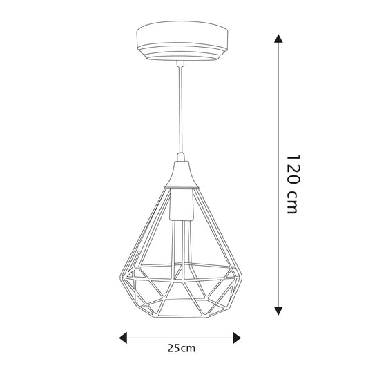 Lámpara Colgante Vintage Rubi Cobre