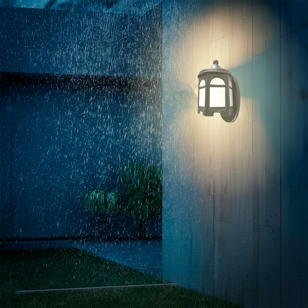 Lámpara de Pared Exterior Farol Arcos Negro