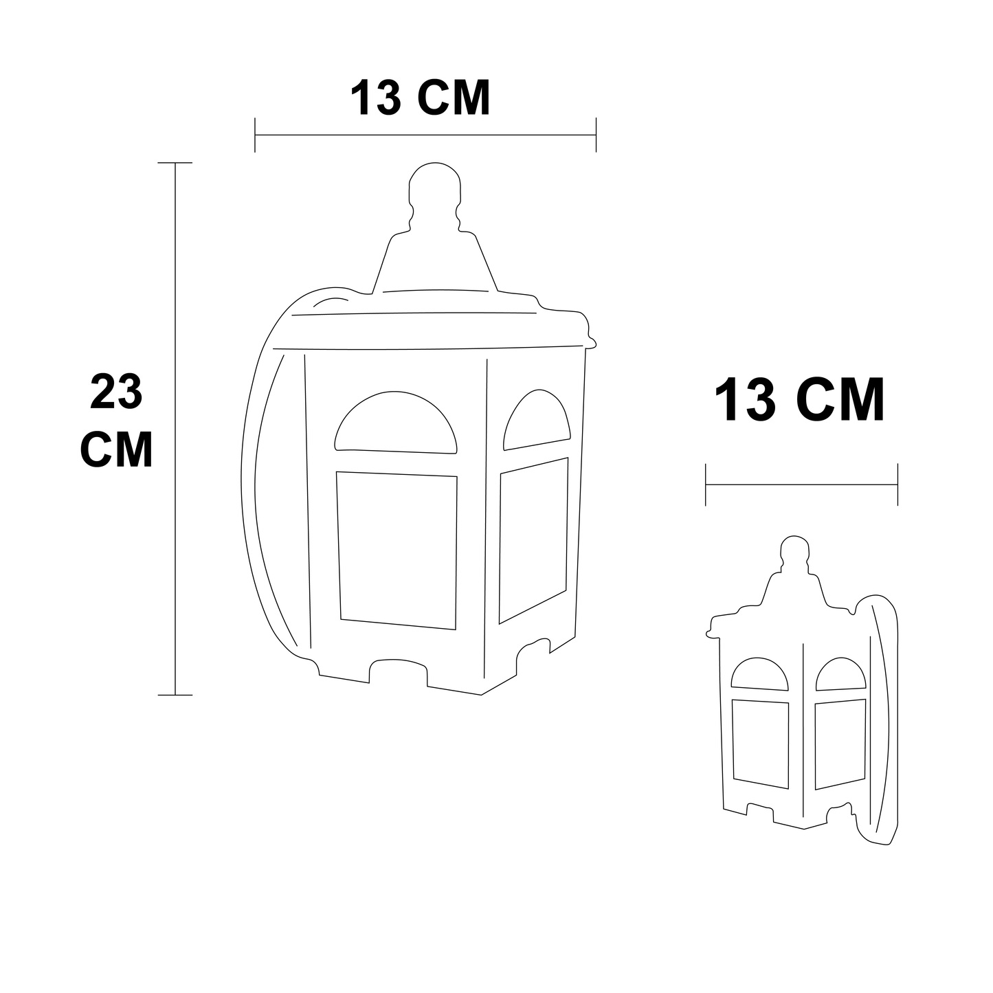 Lámpara de Pared Farol Arcos Chico Madera