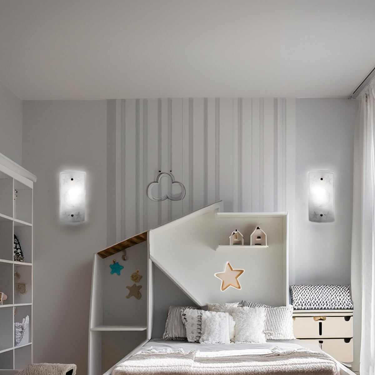 Lámpara de Pared Arbotante A-12 Luna y Estrellas