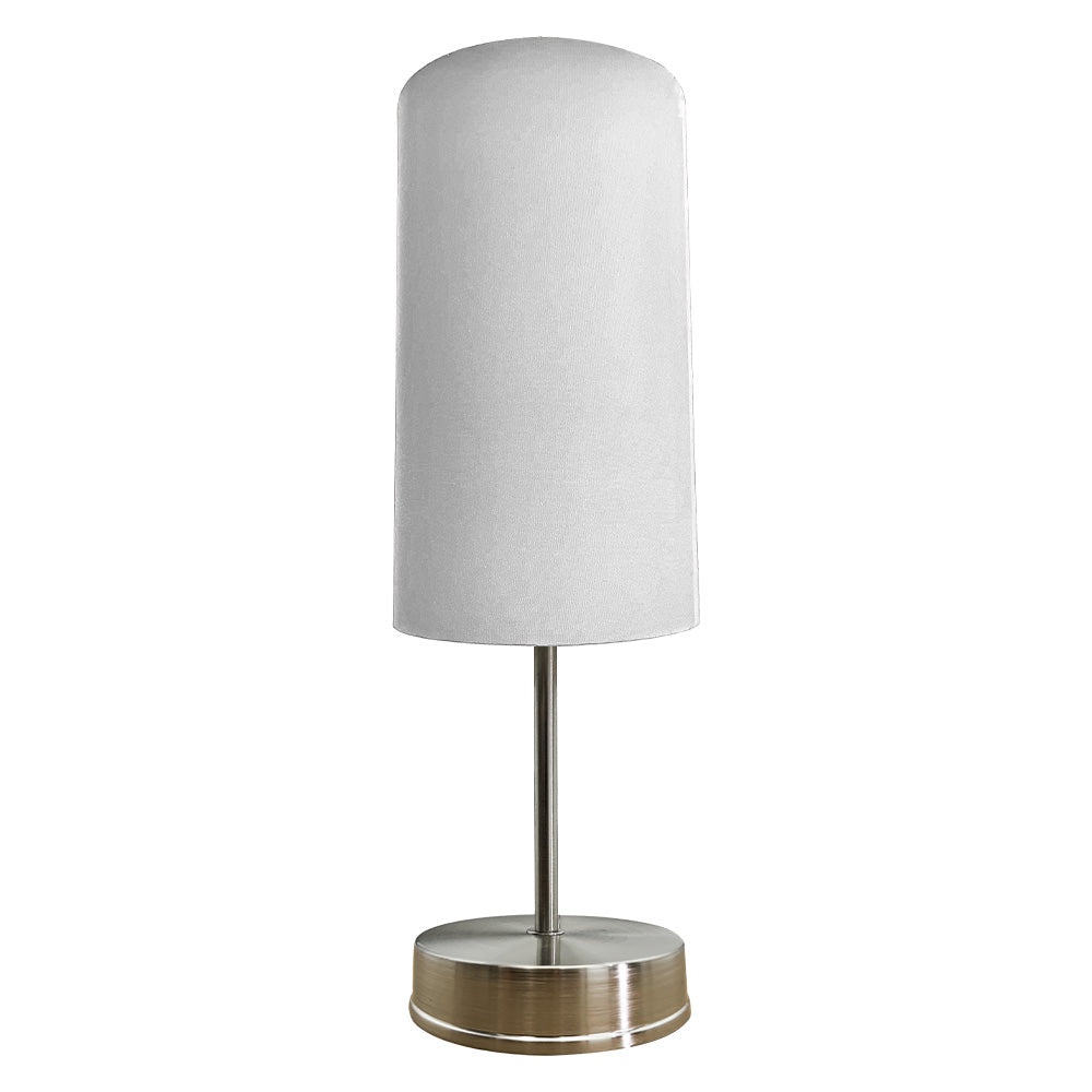 Lampara de Mesa Base Satin Pantalla Blanco