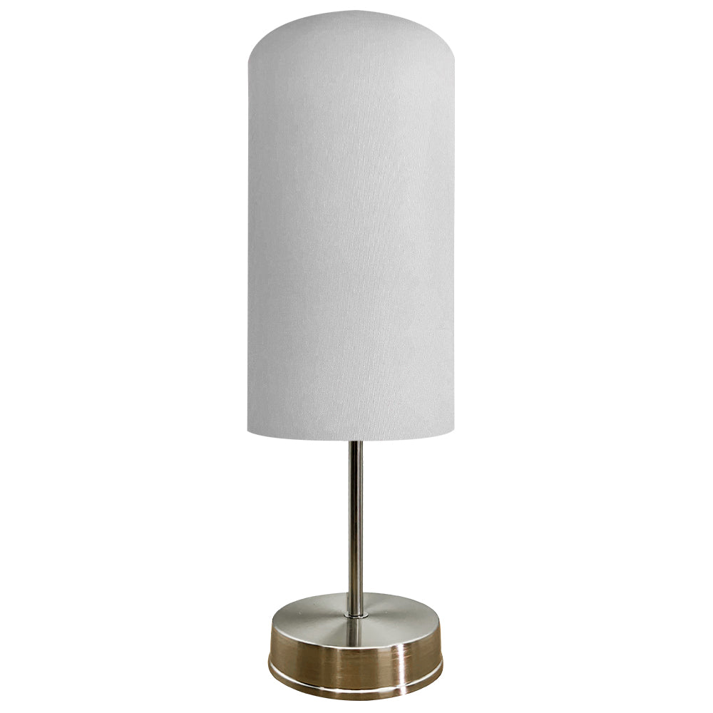 Lampara de Mesa Base Satin Pantalla Blanco