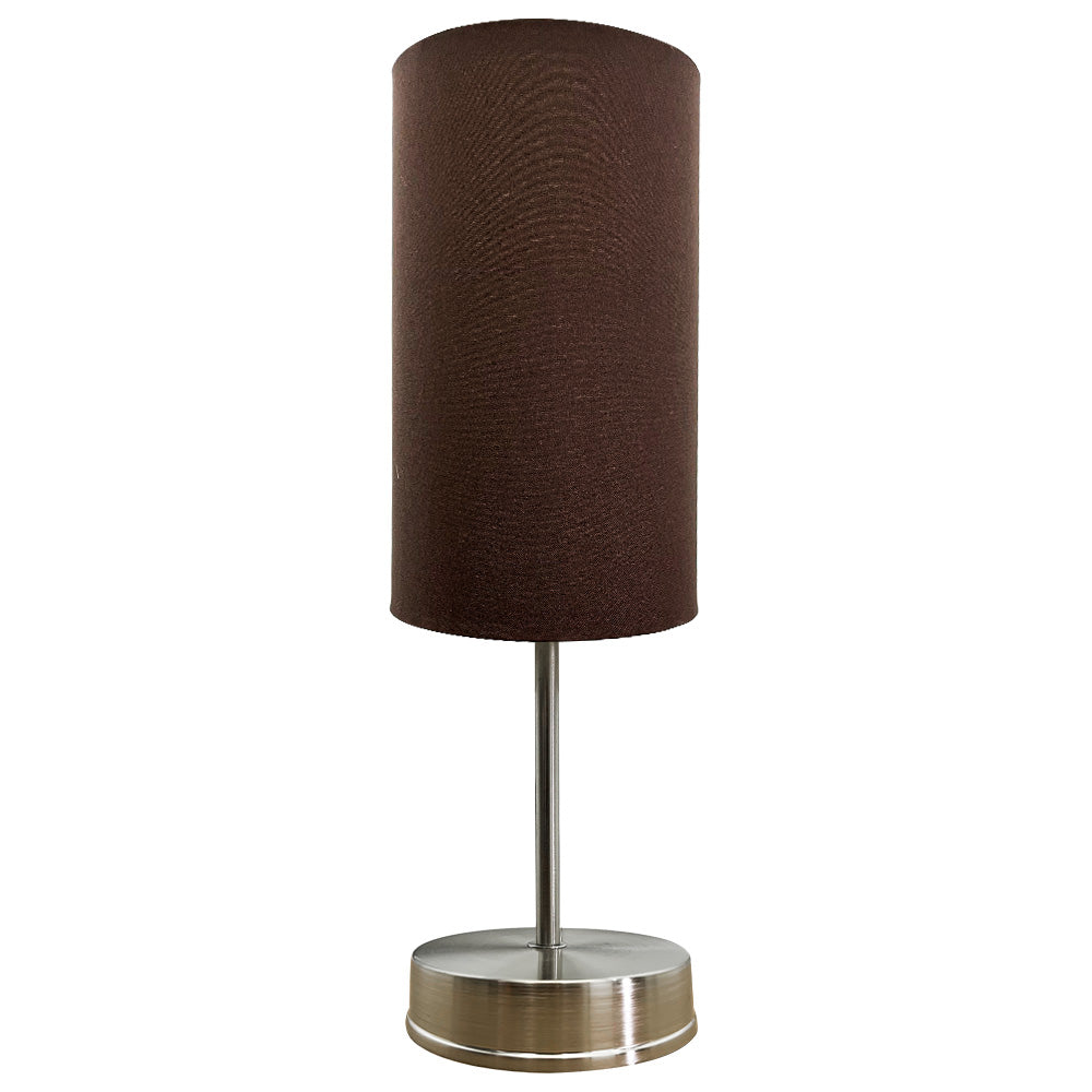 Lampara de Mesa Base Satin Pantalla Chocolate