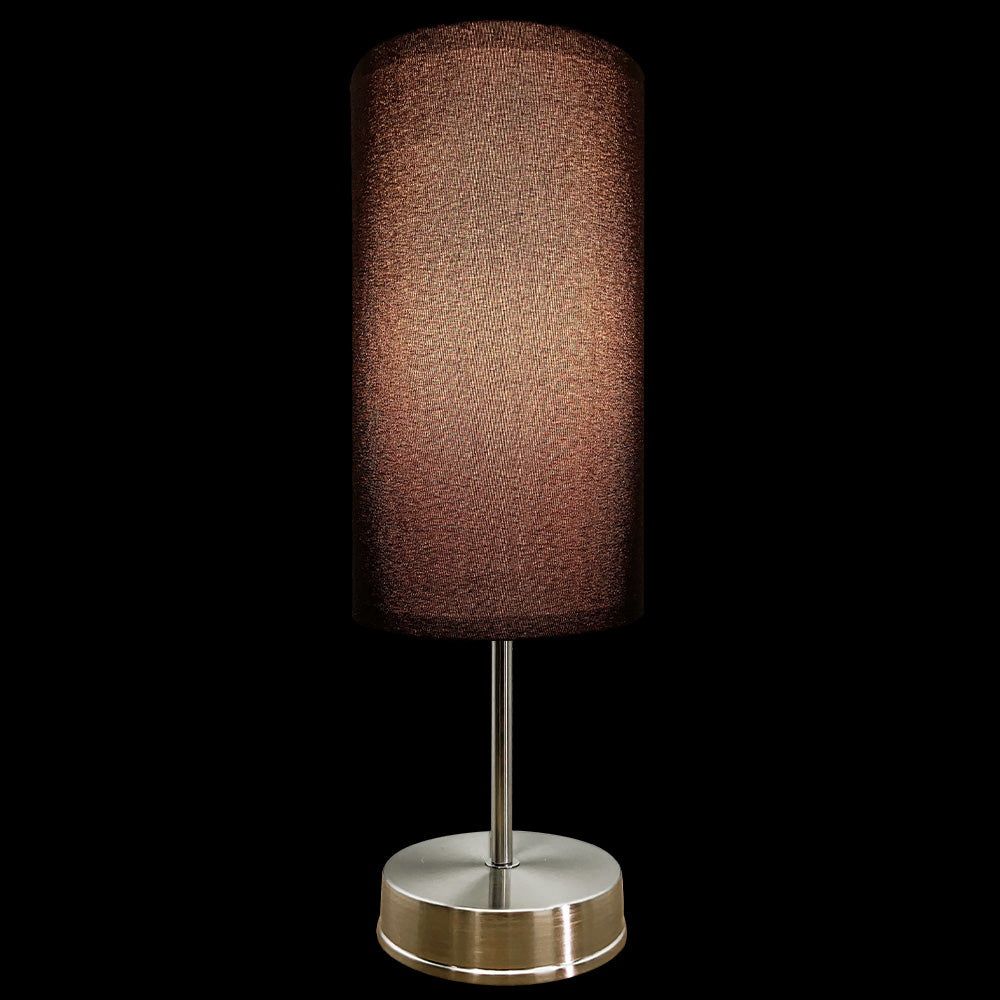 Lampara de Mesa Base Satin Pantalla Chocolate