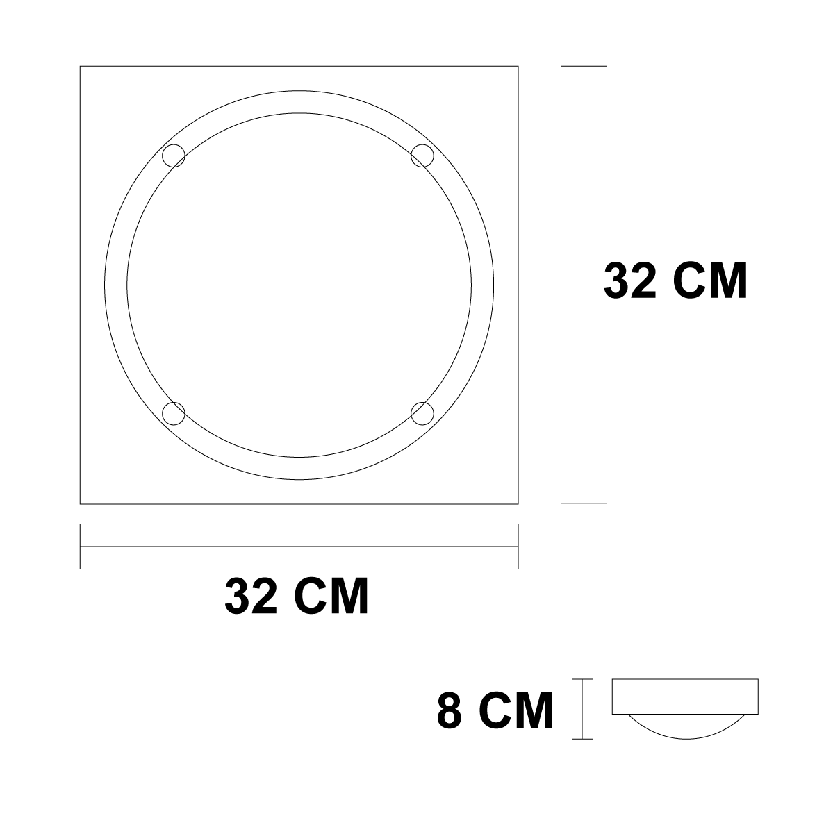 Lámpara de Techo P-19 Grande Cristal Transparente