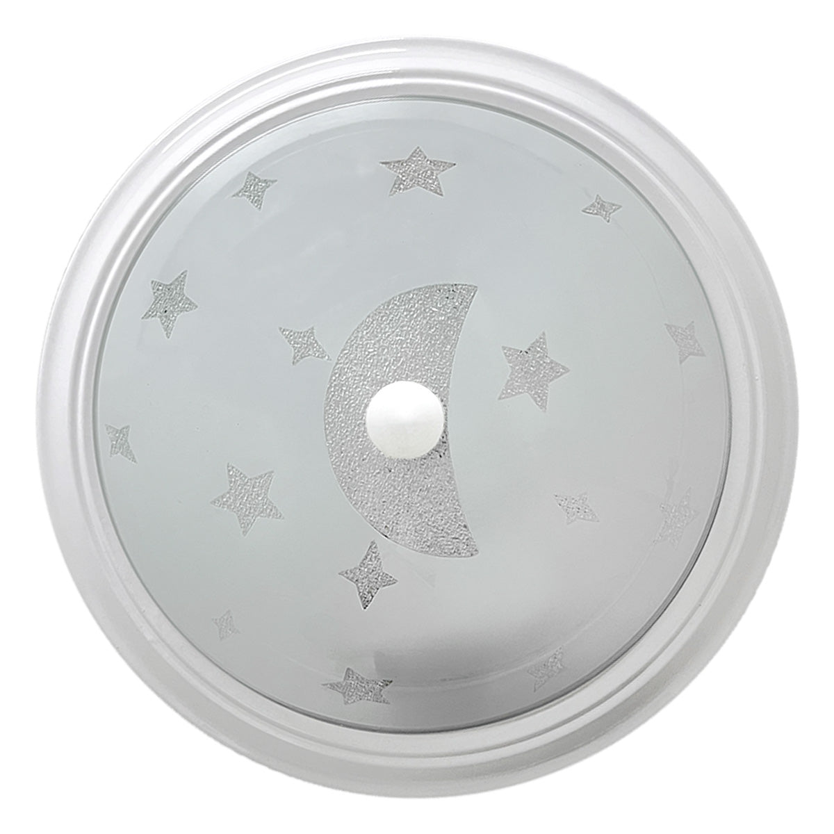 Lámpara de Techo Circular Color Blanco Pantalla Estrellas