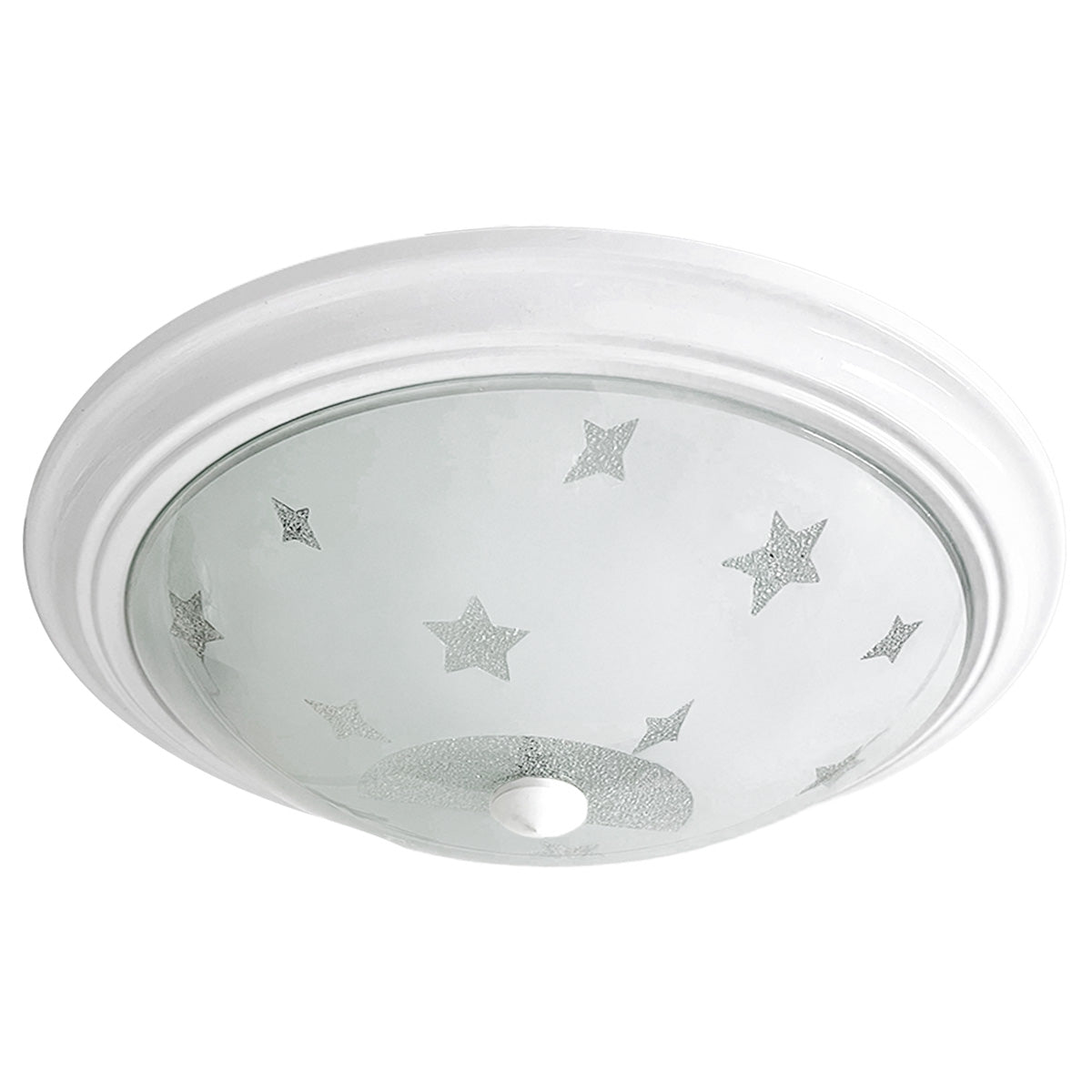 Lámpara de Techo Circular Color Blanco Pantalla Estrellas