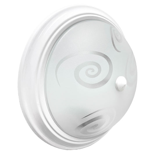 Lámpara de Techo Circular Color Blanco Pantalla Caracoles