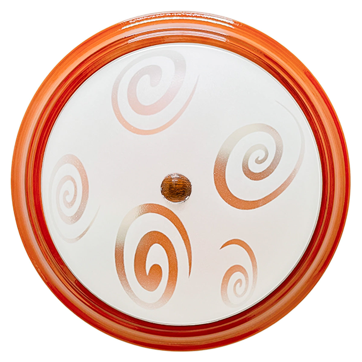 Lámpara de Techo Circular Color Madera Pantalla Caracoles