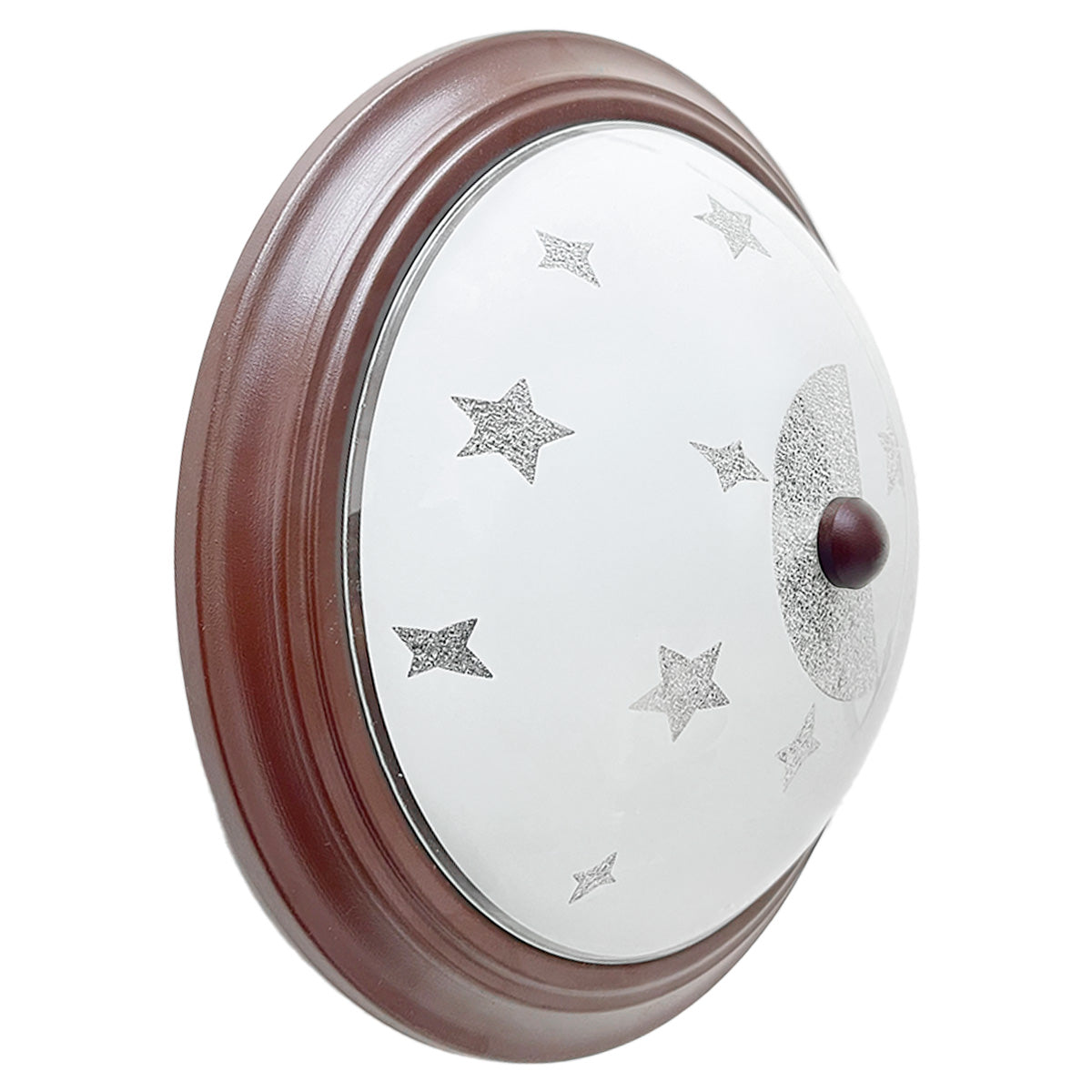 Lámpara de Techo Circular Color Chocolate Pantalla Estrellas