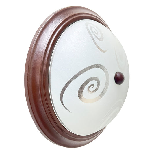 Lámpara de Techo Circular Color Chocolate Pantalla Caracoles