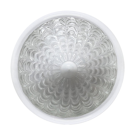 Lámpara de Techo Base Blanco Pantalla de Cristal Gelatina