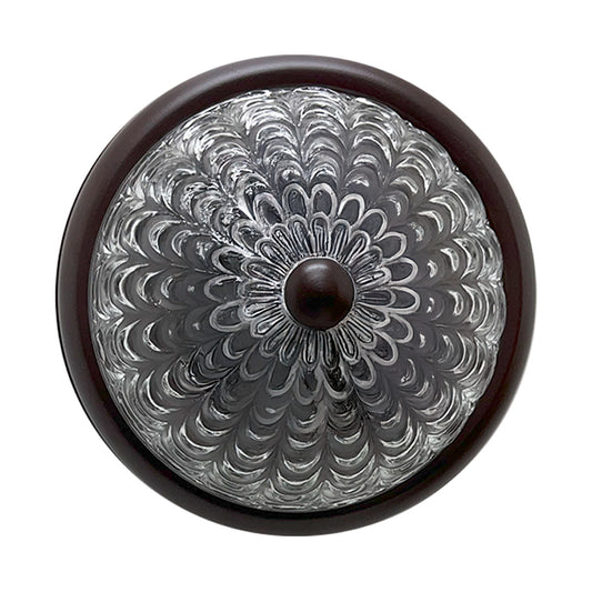 Lámpara de Techo Base Chocolate Pantalla de Cristal Gelatina