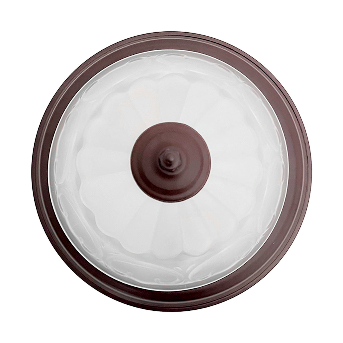 Plafón Rustico Grande Pantalla de Cristal Blanco