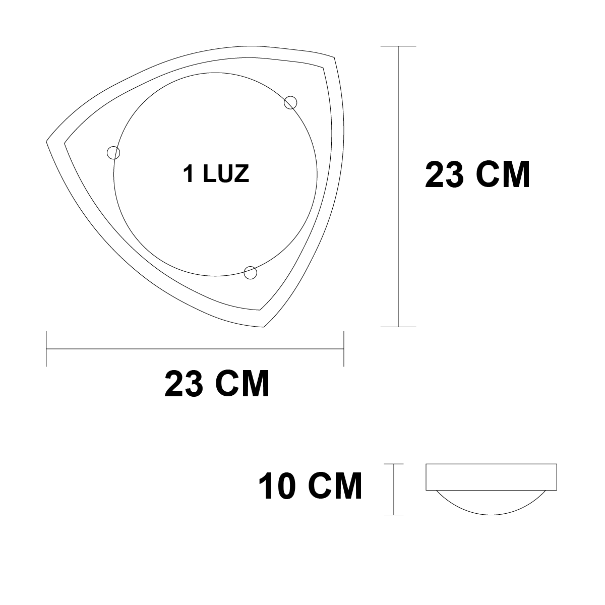 Lámpara de Techo Pantalla Triangulo